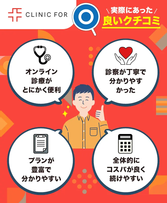 クリニックフォアの良い口コミ